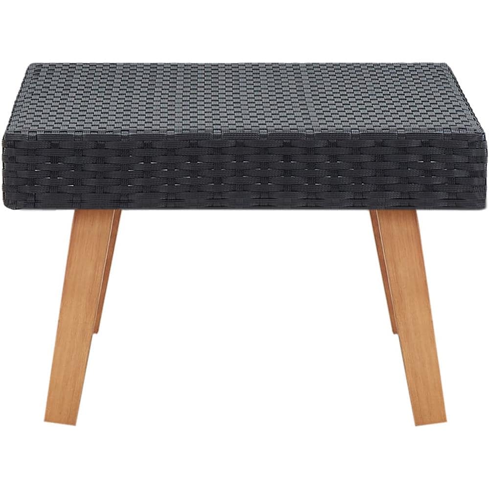 Tavolino Da Giardino In Polyrattan Nero - Foto 2