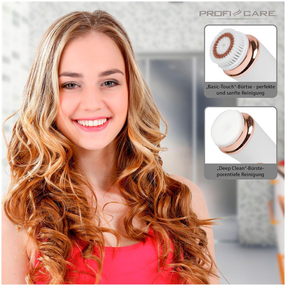 Grb 3081 Spazzola Per Pulizia Viso, Deterge Ed Esfolia La Pelle Del Viso, 2 Testine Bianco / arancione - Foto 8