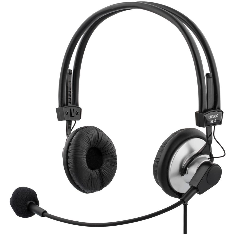 Auricolare Con Microfono E Controllo Del Volume, 2 X 3,5 Mm, Nero / argento - Foto 1