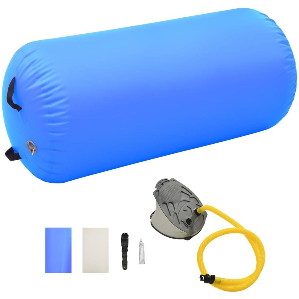 Rullo da Ginnastica Gonfiabile con Pompa 120x75 cm in PVC Blu - Foto 1