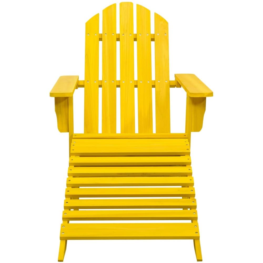 Sedia Giardino Adirondack con Ottomana Massello di Abete Gialla - Foto 2