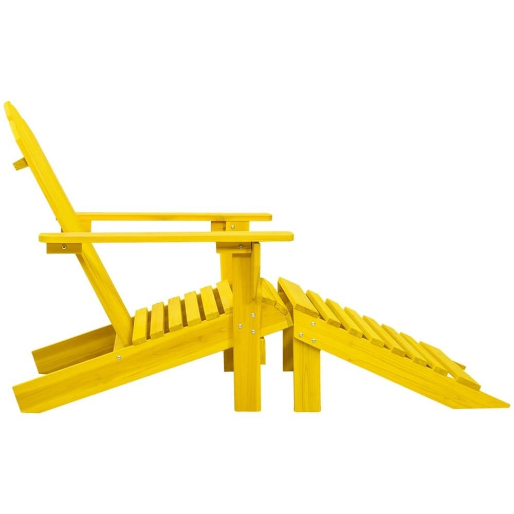 Sedia Giardino Adirondack con Ottomana Massello di Abete Gialla - Foto 3