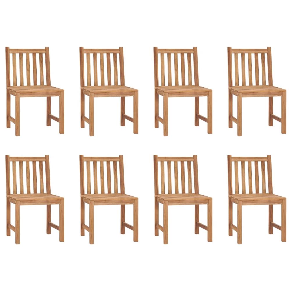 Sedie da Giardino con Cuscini 8 pz in Legno Massello di Teak - Foto 2