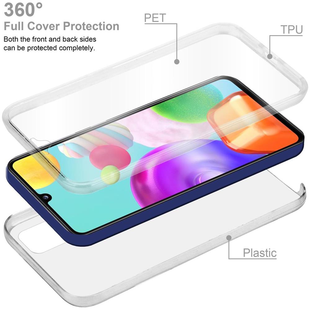 Custodia Compatibile Con Samsung Galaxy A41 In Transparente - 360° Full Body Copertura Protettiva - Protezione Anteriore E Posteriore, Protezione A Tutto Tondo Con Protezione Del Display - Foto 2