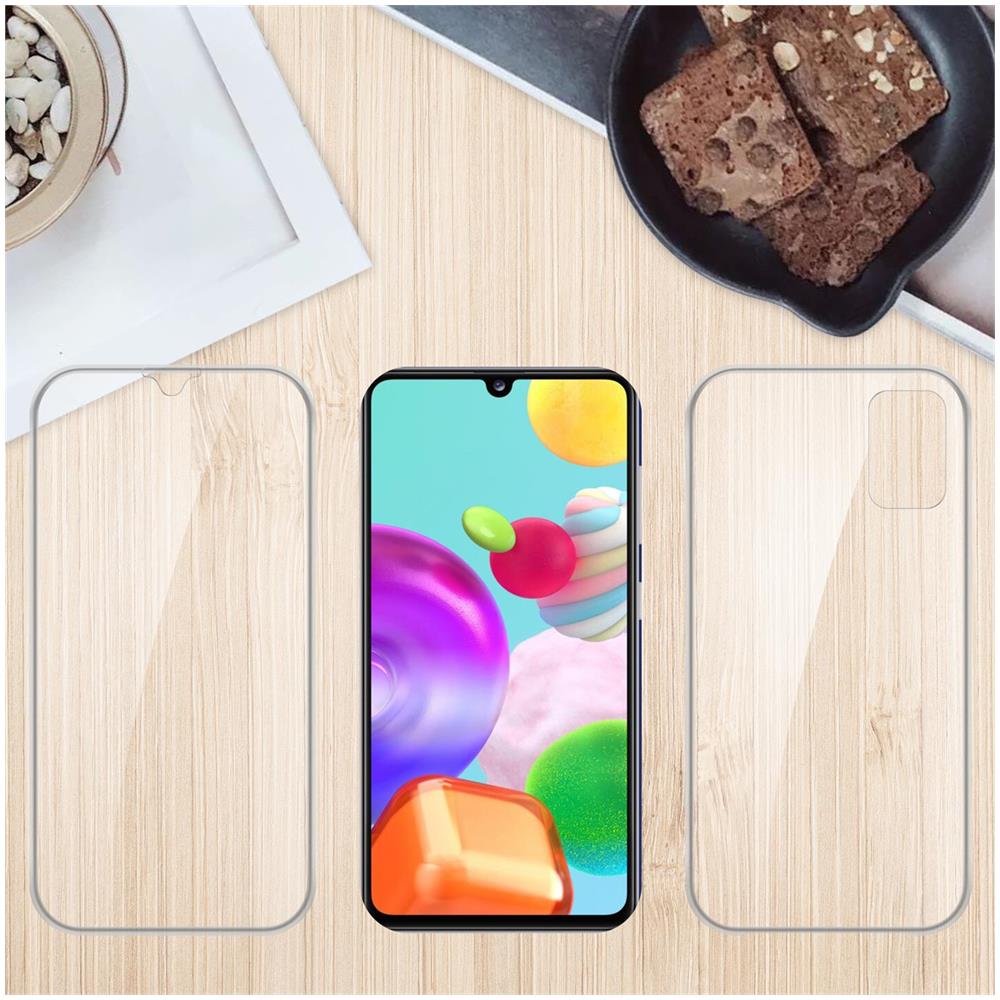 Custodia Compatibile Con Samsung Galaxy A41 In Transparente - 360° Full Body Copertura Protettiva - Protezione Anteriore E Posteriore, Protezione A Tutto Tondo Con Protezione Del Display - Foto 6