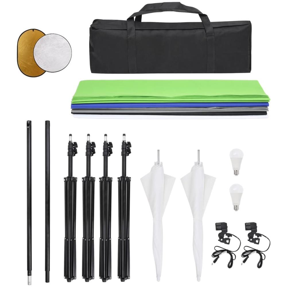 Kit Per Studio Fotografico Con Set Luci, Fondale E Riflettore - Foto 1