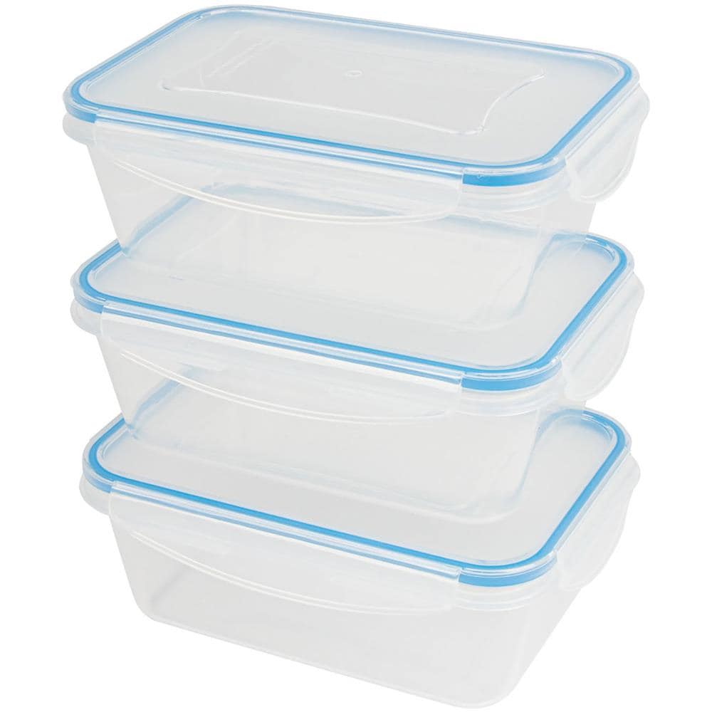 C-fhd 4006 K 3 Recipienti In Plastica Per Alimenti Con Coperchio Ermetici Contenitori Cucina - Foto 2