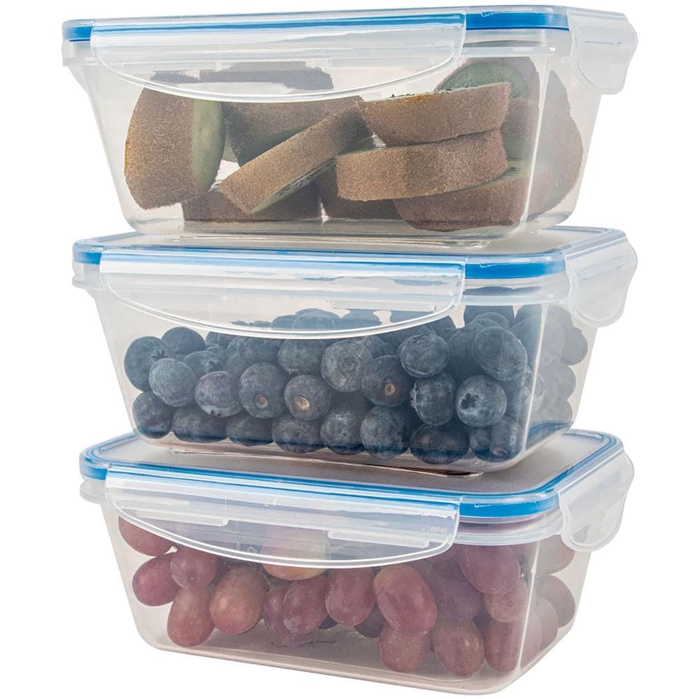 C-fhd 4006 K 3 Recipienti In Plastica Per Alimenti Con Coperchio Ermetici Contenitori Cucina - Foto 1