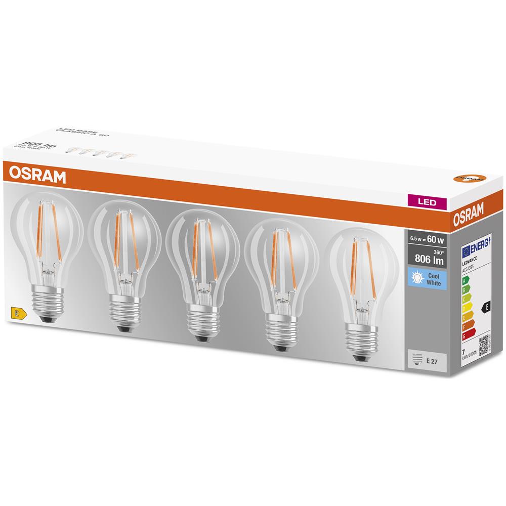 Lampada Led | Attacco: E27 | Cool White | 4000 K | 6,50 W | Sostituzione Per 60 W Incandescent Bulb | Chiaro | Led Base Classic A - Foto 2