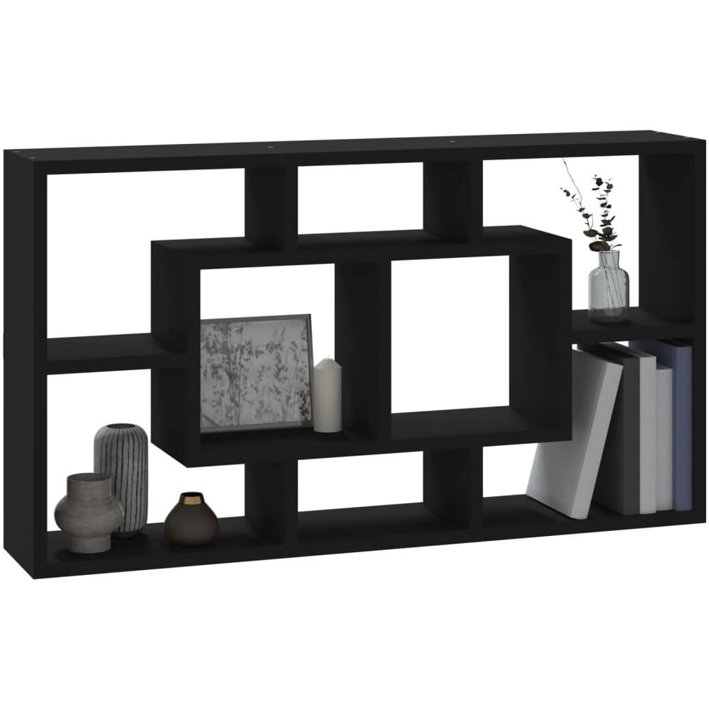 Scaffale A Muro 8 Scomparti Nero - Foto 3