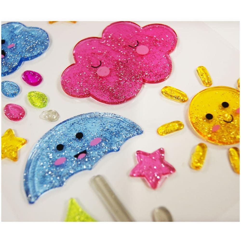 Adesivi Per Finestre In Gel - Tempo - Glitter - Foto 1