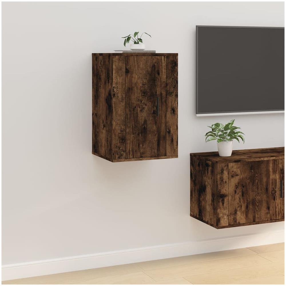 Mobile Porta Tv A Parete Rovere Fumo 40x34,5x60 Cm - Foto 1