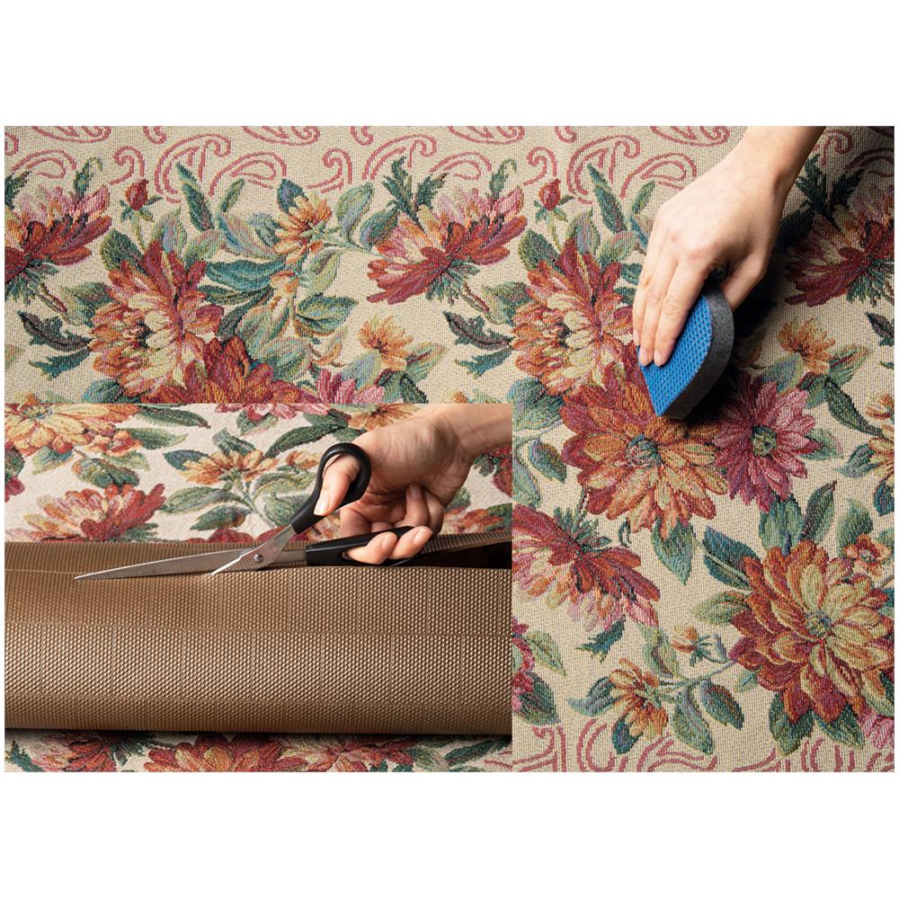 Tappeto Passatoia In Tessuto Jacquard Linea Emozioni Disegno Dalia Rosso 57x600 Rosso - Foto 2