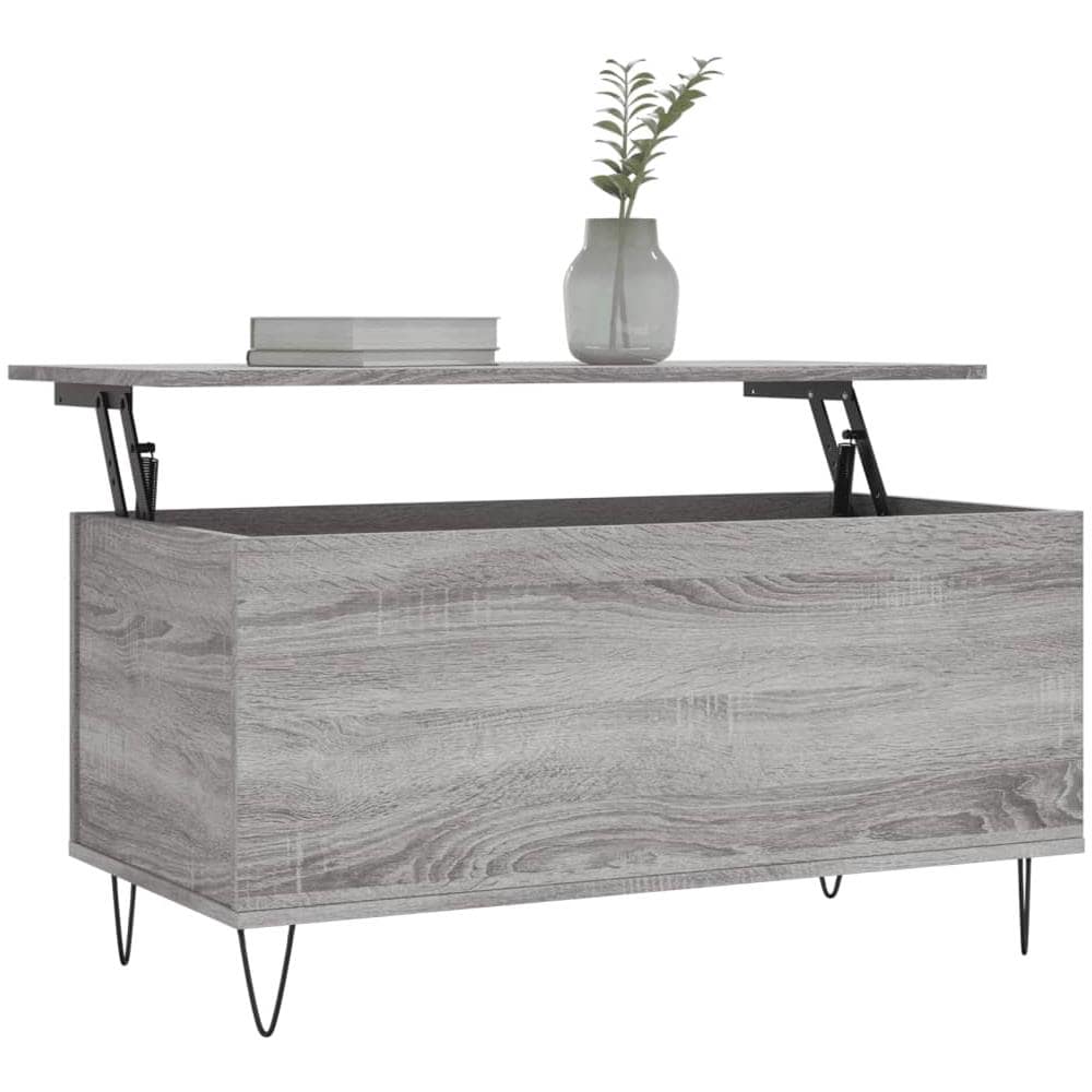 Tavolino Salotto Grigio Sonoma 90x44,5x45 Cm Legno Multistrato - Foto 3