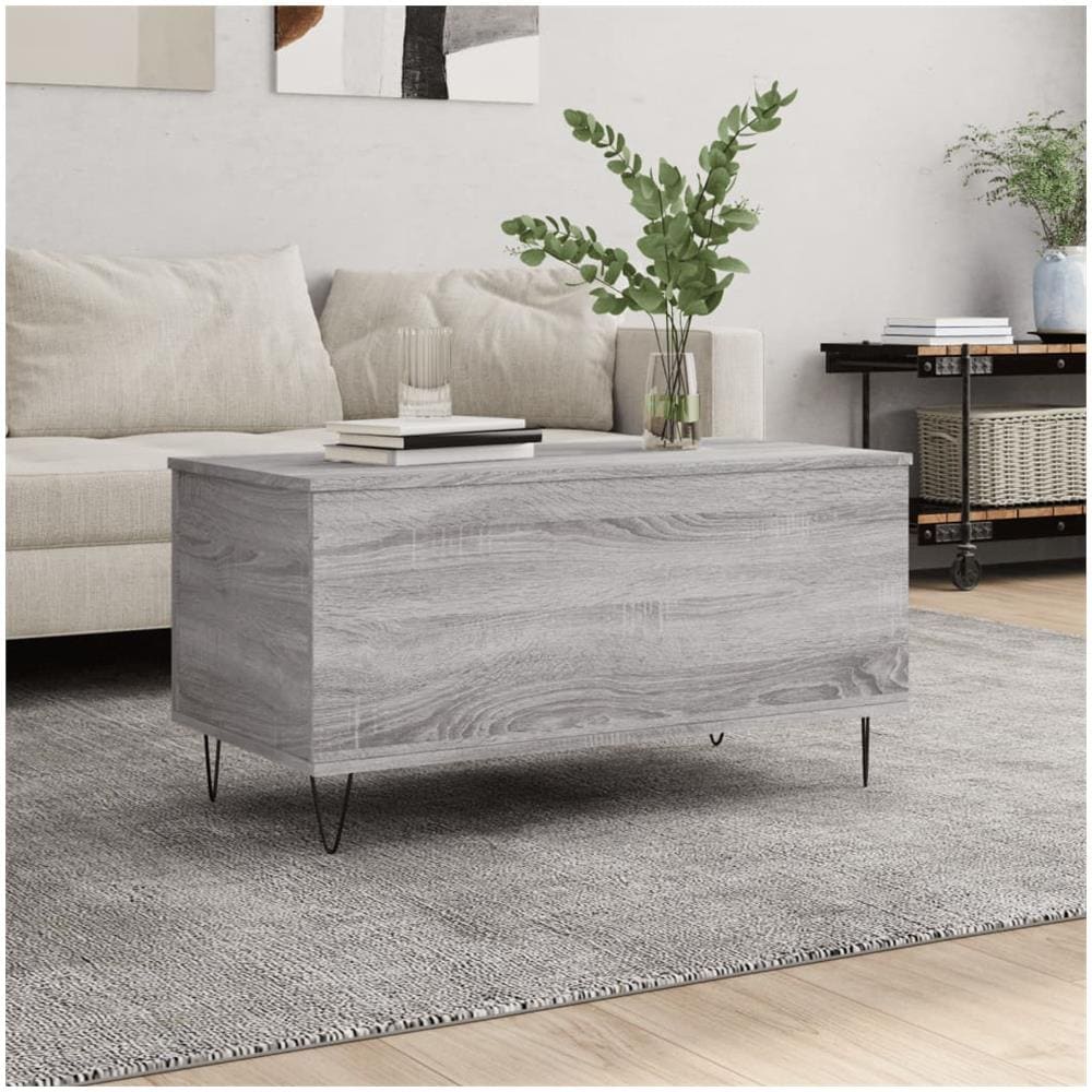 Tavolino Salotto Grigio Sonoma 90x44,5x45 Cm Legno Multistrato - Foto 1