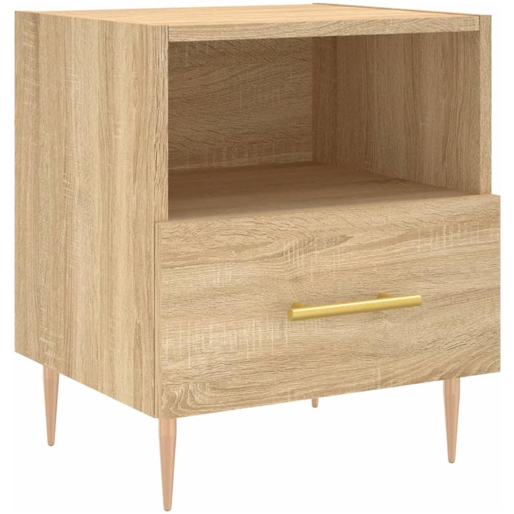 Comodino Rovere Sonoma 40x35x47,5 Cm In Legno Multistrato - Foto 2