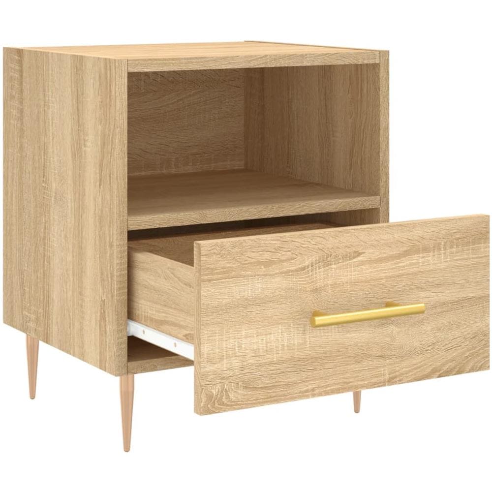 Comodino Rovere Sonoma 40x35x47,5 Cm In Legno Multistrato - Foto 3