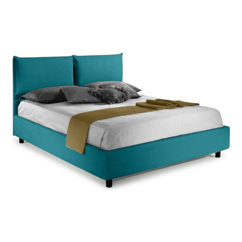 Letto Matrimoniale, Il Modello Lille E' Un Letto Semplice Ma Allo Stesso Tempo Raffinato, Rete A Doghe 160x190 Cm, Compreso Box Contenitore, Rivestimento Sfoderabile, Made In Italy - Foto 1