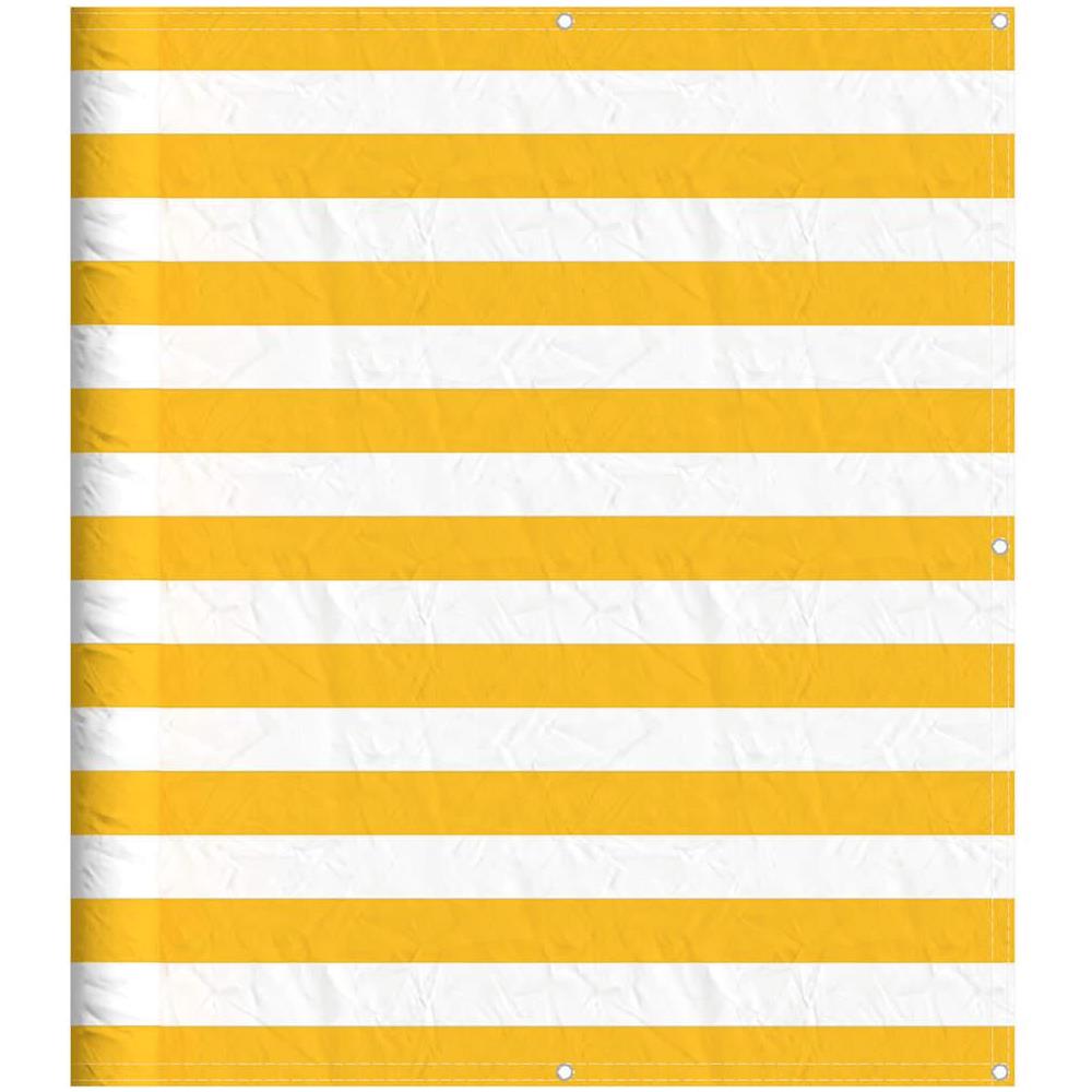 Paravento per Balcone Striscia Gialla e Bianca 120x700 cm - Foto 1