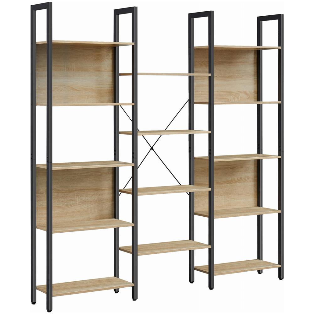 Libreria doppia Valora - Stile loft in rovere Sonoma con 14 ripiani - Foto 1