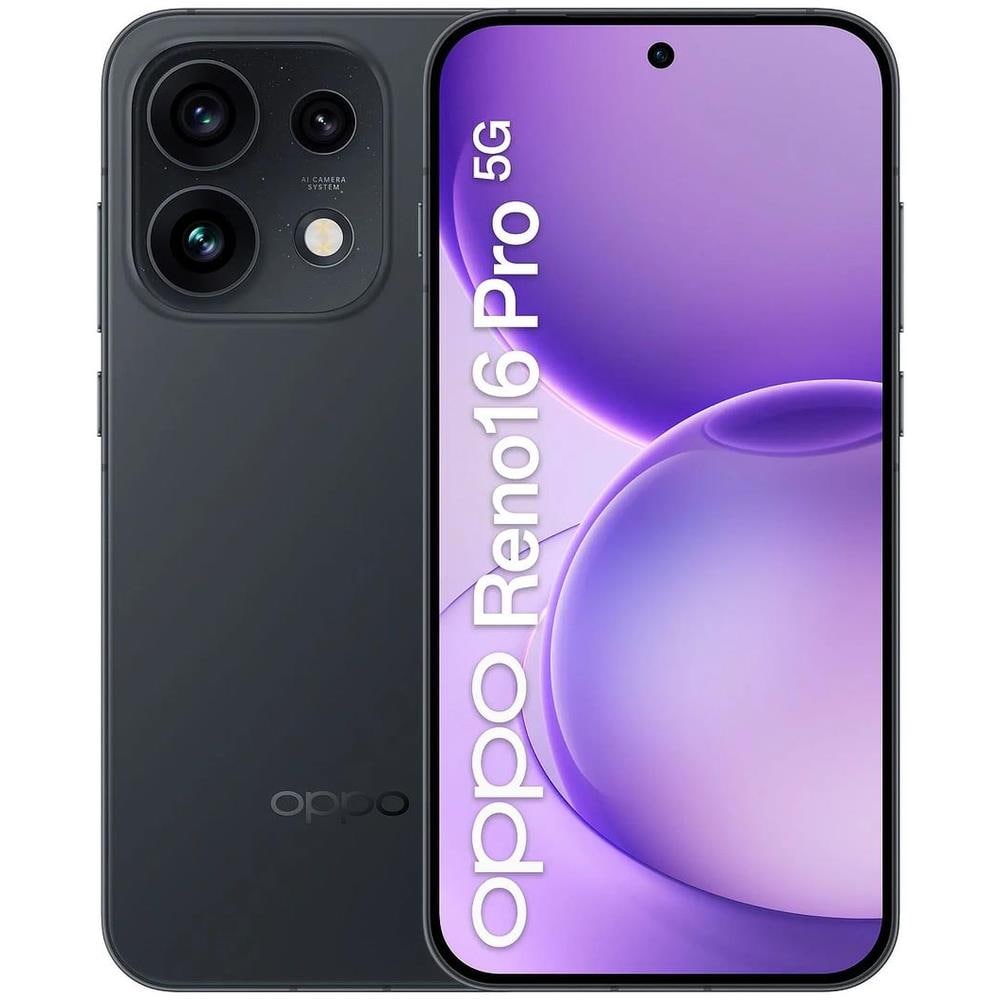 Reno16 Pro 5G Box 512GB 12GB Ram Display 6.32" Amoled 144Hz max Main Camera 50+200+50MP Selfie 50MP DualSim (nano+eSim) Dimensity 8550 Super Android16 ColorOS16 6000mAh Starlight Black con Magnetic Case + SuperVOC 80W Power Adapter Dimensity 8550 Super Android16 ColorOS16 6000mAh Starlight Black con Kit:+50+50 Magnetic Case + SuperVOC 80W Power Adapter - Foto 1