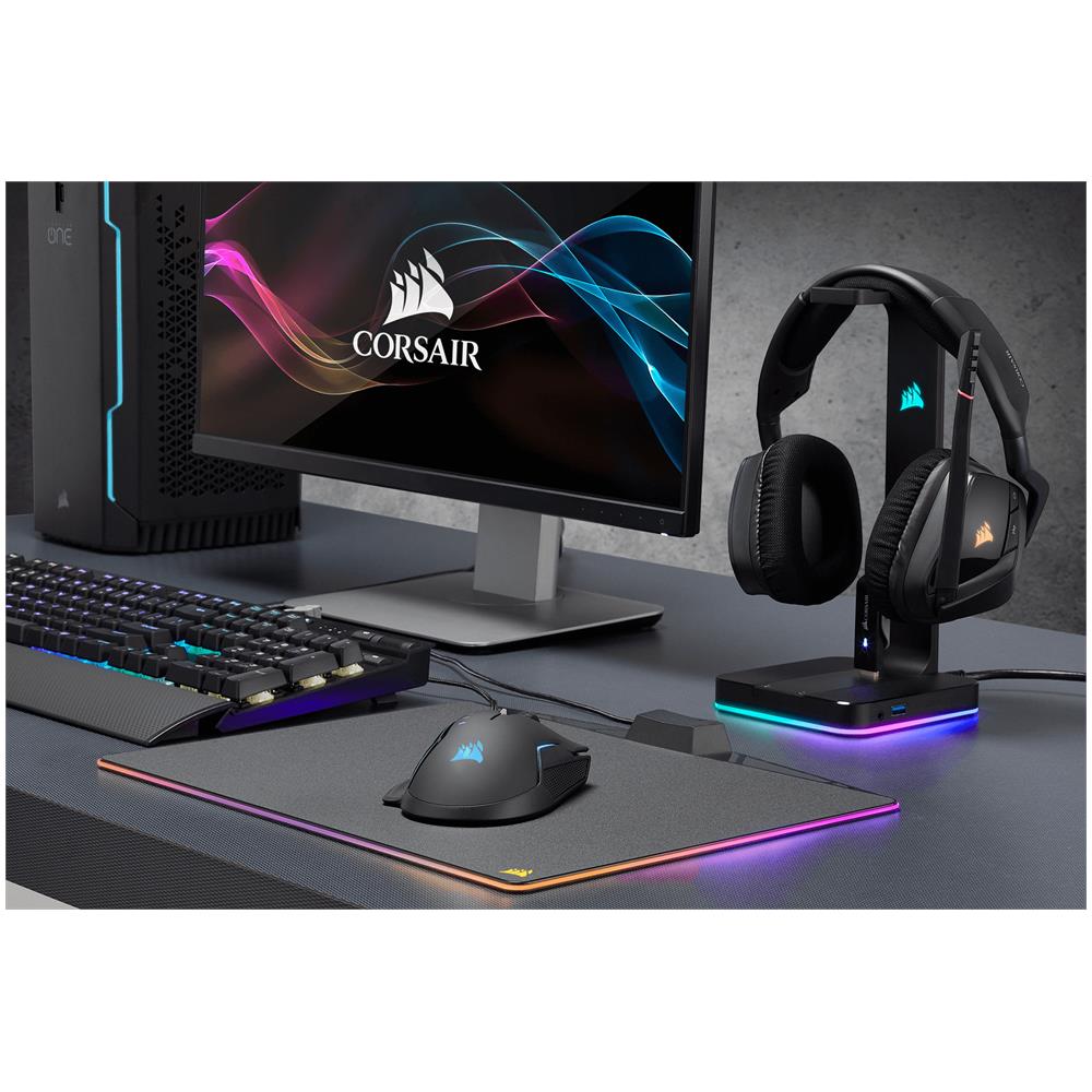 ST100 RGB Premium Porta Cuffie con Scheda Audio 7.1 Surround Integrata Colore Nero - Foto 10