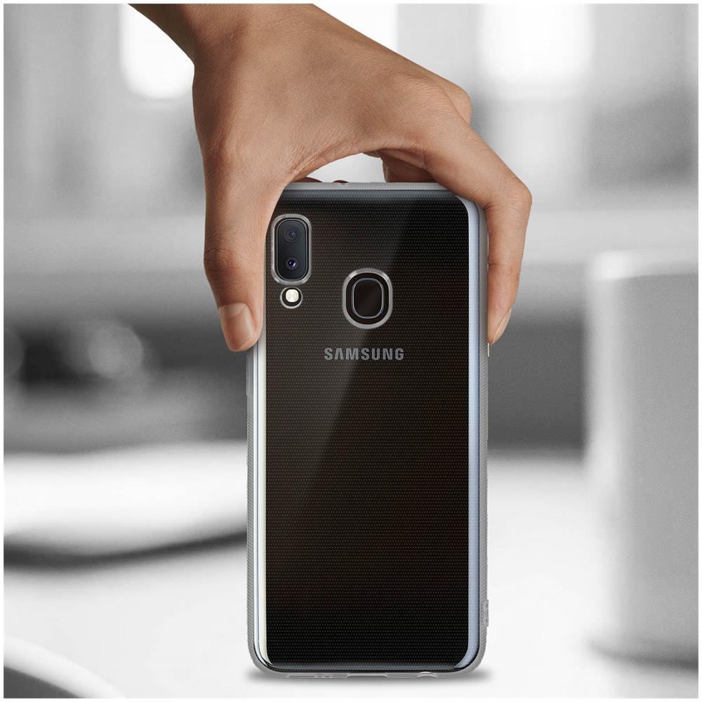 Cover Samsung Galaxy A20e Silicone Trasparente E Vetro Temperato Contorno Nero - Foto 2
