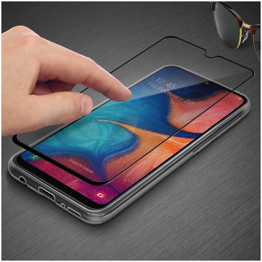 Cover Samsung Galaxy A20e Silicone Trasparente E Vetro Temperato Contorno Nero - Foto 5