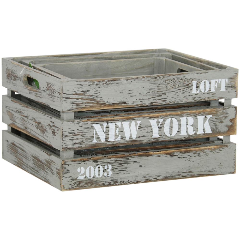 Jace - Set Di 3 Cassette In Legno - Foto 1