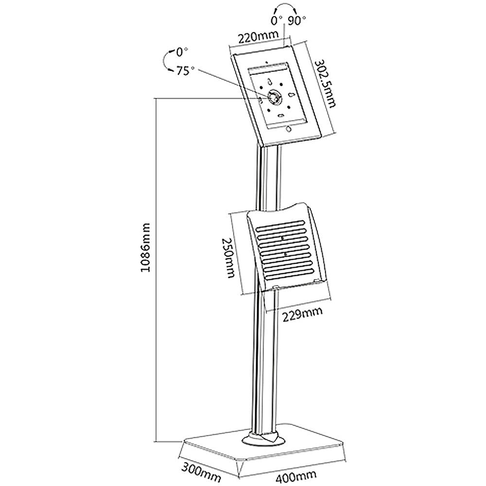 Supporto Da Pavimento Per Installare Tablet Stativo Stand Mc-724 - Foto 2