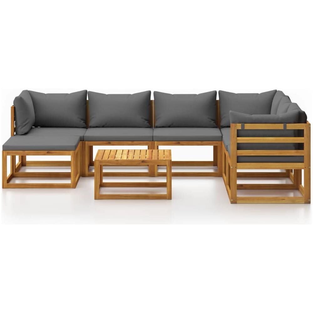 Set Divani Da Giardino 8 Pz Con Cuscini In Massello Di Acacia - Foto 2