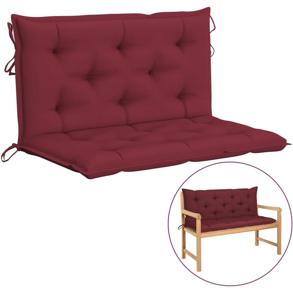 Cuscino per Panca Rosso Vino 100x (50+50) x7cm in Tessuto Oxford - Foto 1