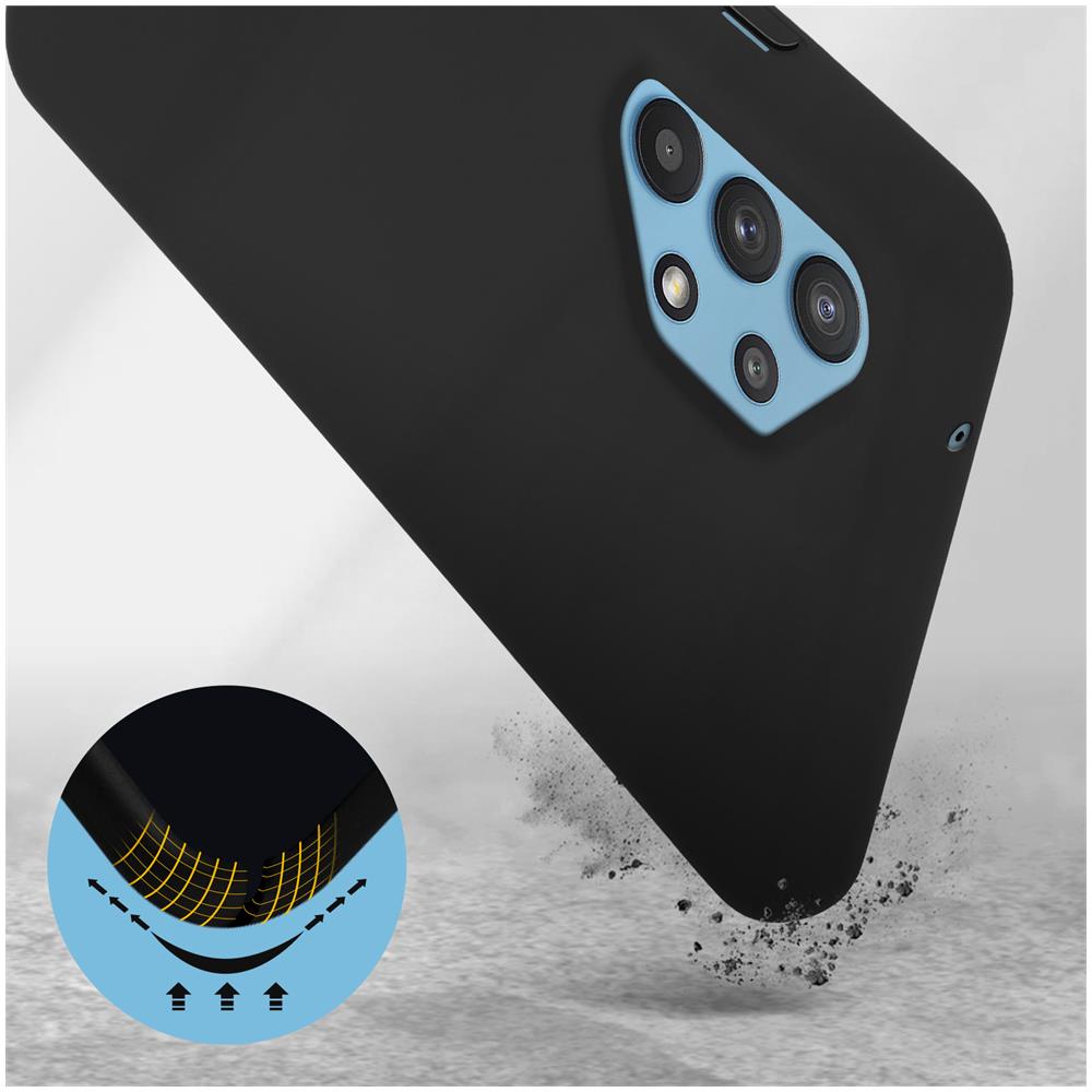 Cover In Silicone Semirigido Samsung Galaxy A32 5g Con Finitura Soft Touch Nera - Foto 2