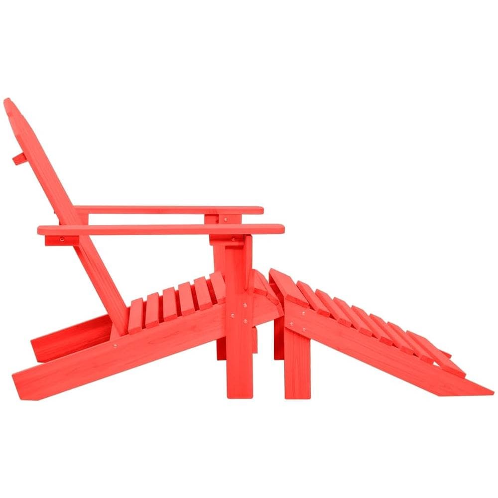 Sedia Giardino Adirondack con Ottomana Massello di Abete Rossa - Foto 2