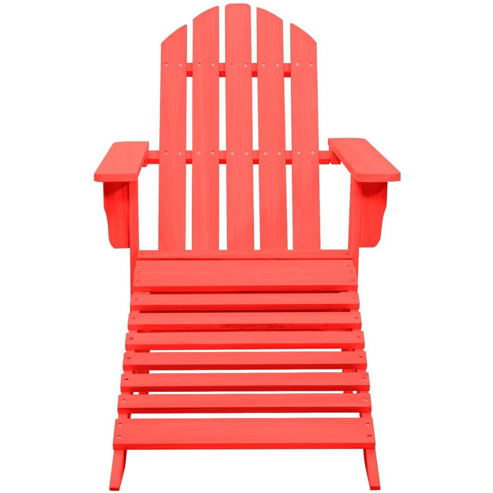 Sedia Giardino Adirondack con Ottomana Massello di Abete Rossa - Foto 3