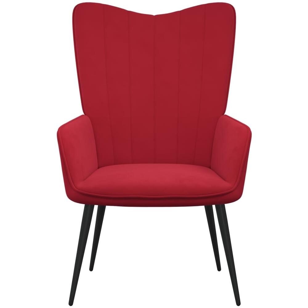 Sedia Relax Rosso Vino in Velluto - Foto 3
