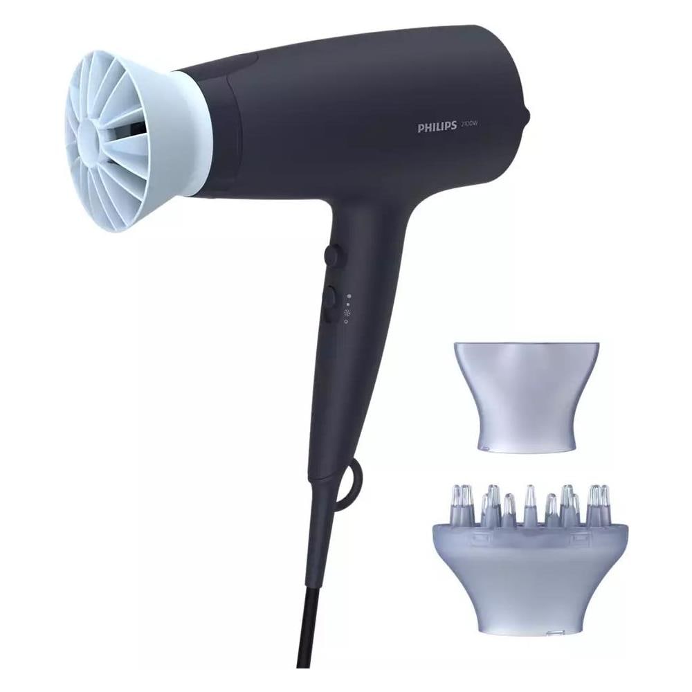 Asciugacapelli BHD360/20 con Funzione Ionica 6 Livelli Velocità Potenza 2100 W Colore Blu Marino - Foto 1
