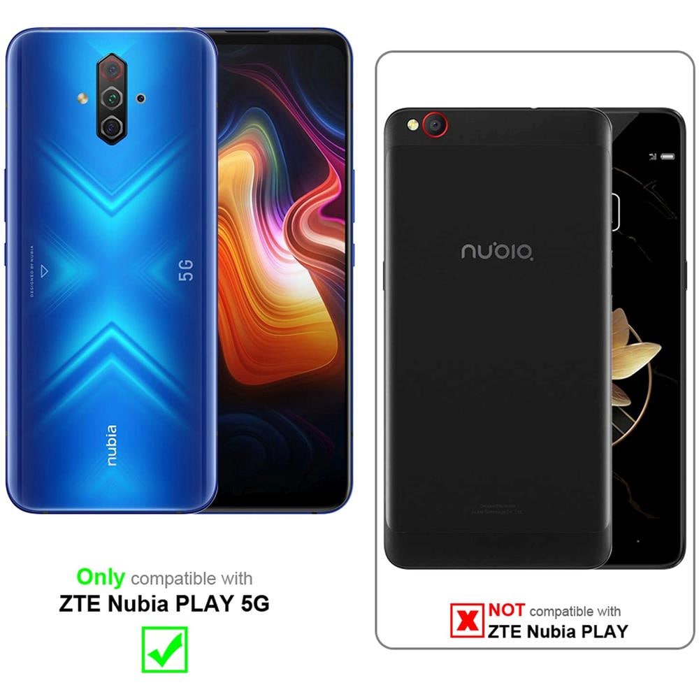 Custodia Compatibile Con Nubia Play 5g In Nero Di Notte - Coperchio Protettiva Con Chiusura Magnetica, Funzione Stand E Tasca Per Le Carte - Foto 2