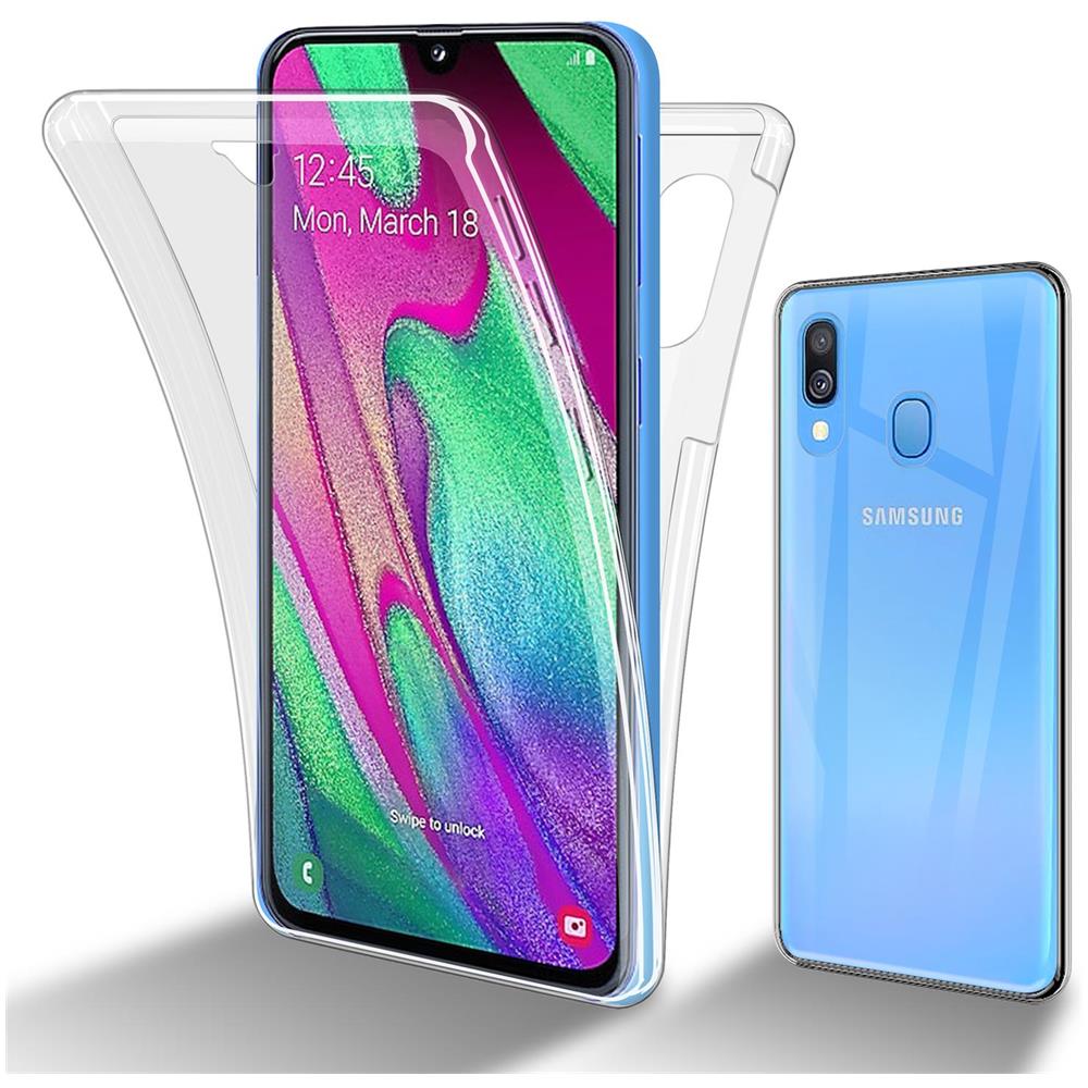 Custodia Compatibile Con Samsung Galaxy A40 In Transparente - 360° Full Body Copertura Protettiva - Protezione Anteriore E Posteriore, Protezione A Tutto Tondo Con Protezione Del Display - Foto 1