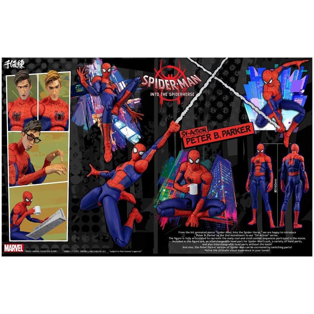 Sentinel Sv Action Spider-man Into The Spider-verse Peter B. Parker Overseas Version - Foto 1