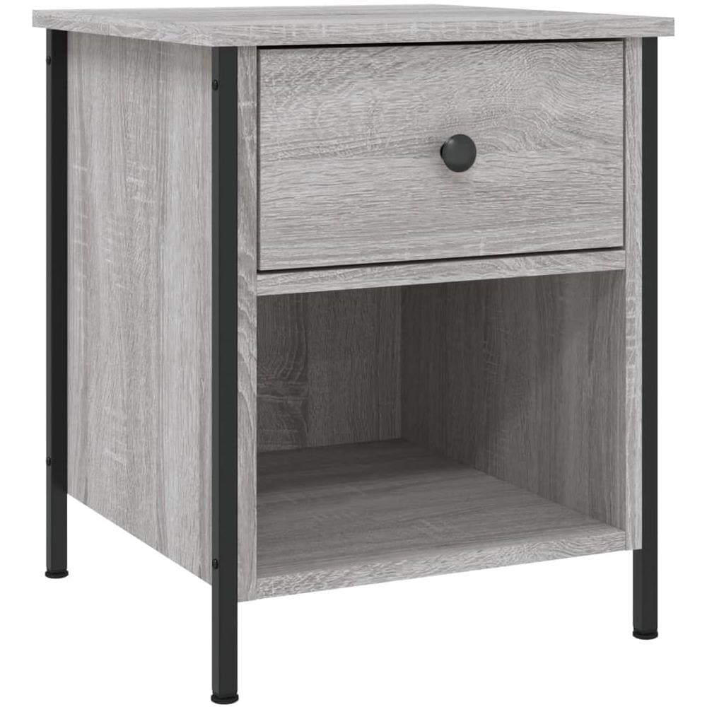 Comodino Grigio Sonoma 40x42x50 Cm In Legno Multistrato - Foto 1