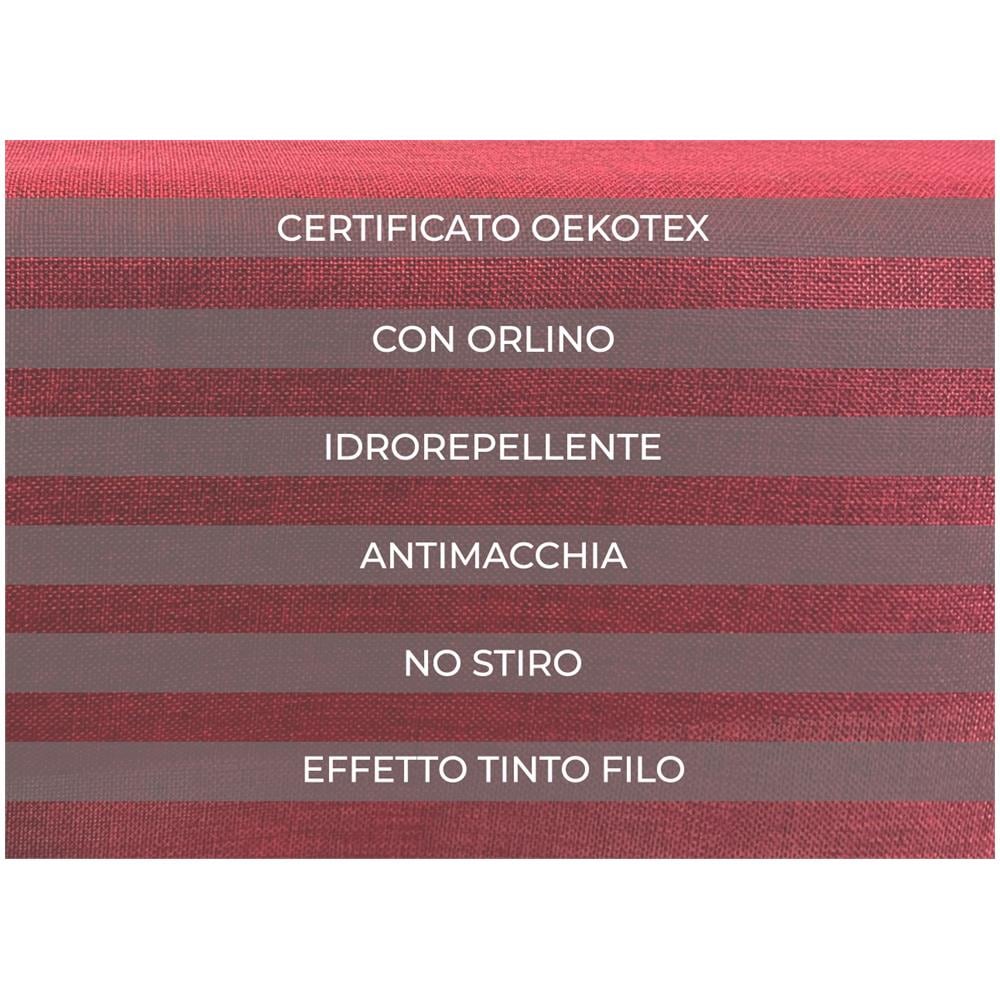 Tovaglia Natale Cucina Soggiorno Antimacchia Tinta Unita Bordeaux Fiammetta 140x140 Fiammetta - Foto 2