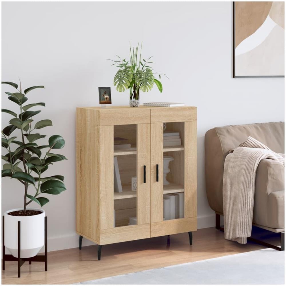 Credenza Rovere Sonoma 69,5x34x90 Cm In Legno Multistrato - Foto 1