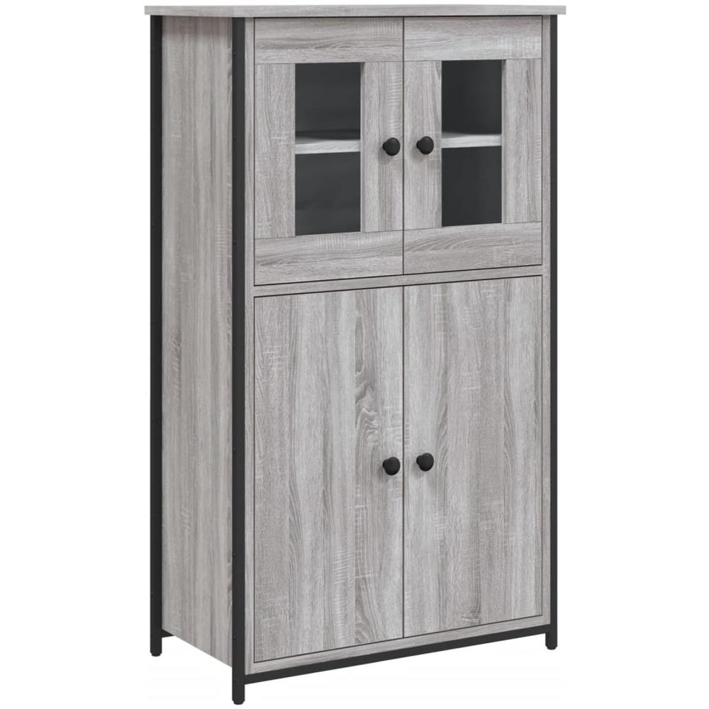 Credenza Grigio Sonoma 62x32x106,5 Cm In Legno Multistrato - Foto 2