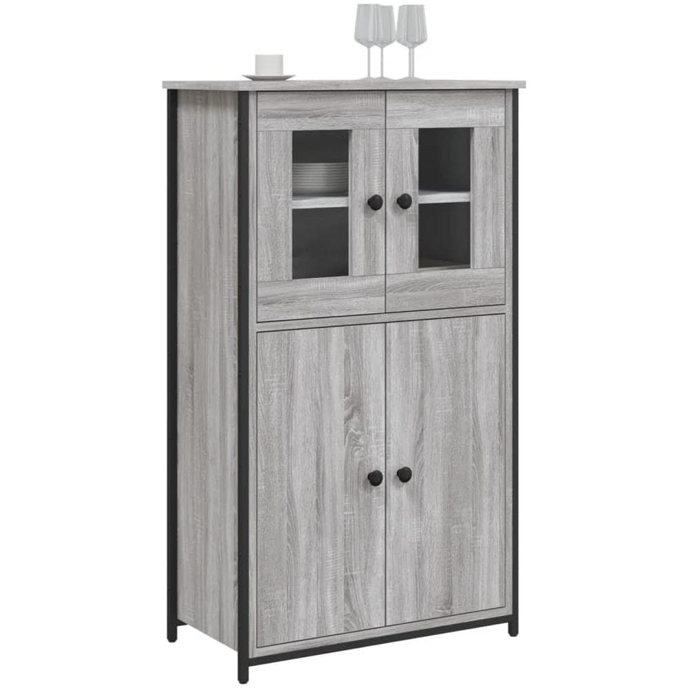 Credenza Grigio Sonoma 62x32x106,5 Cm In Legno Multistrato - Foto 3