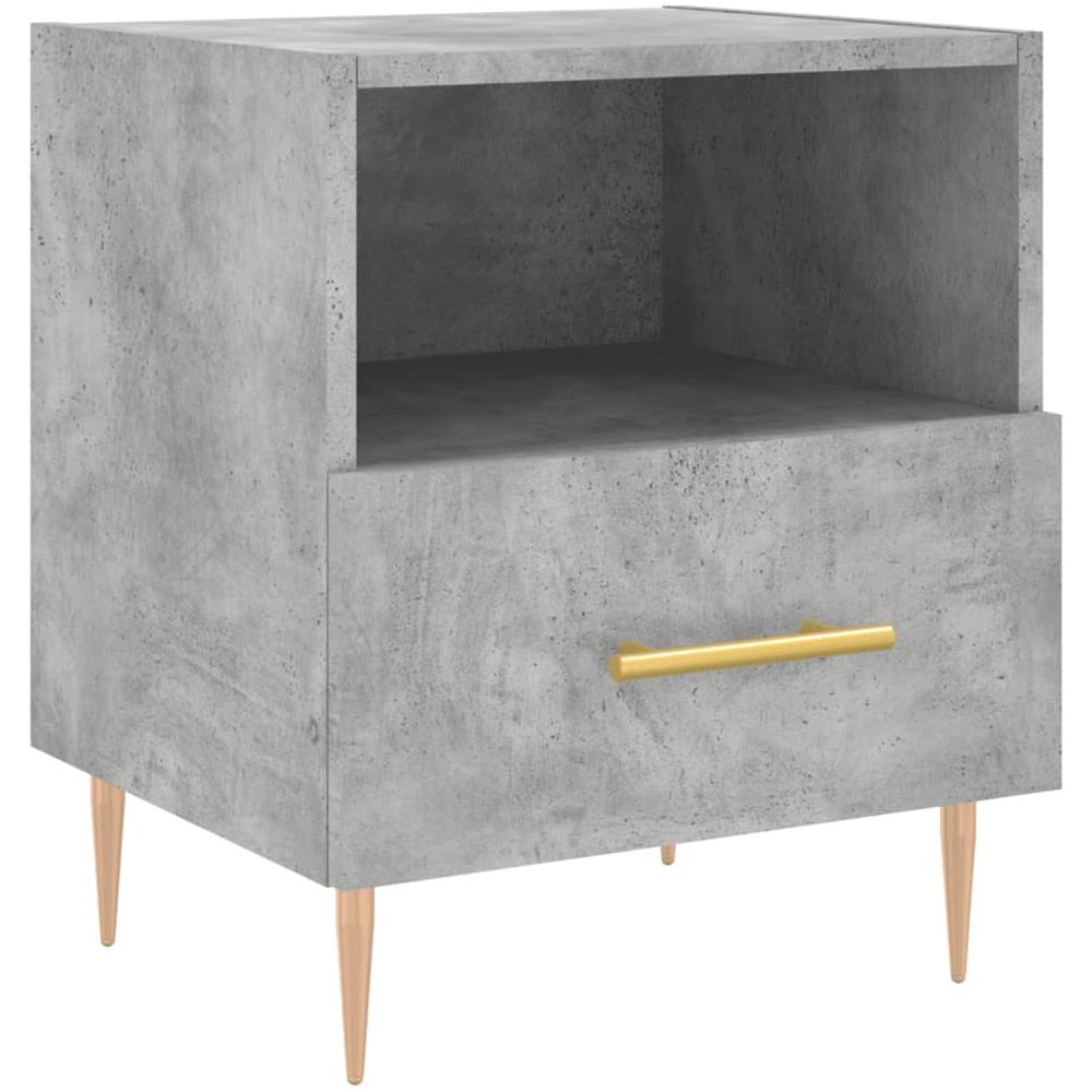 Comodino Grigio Cemento 40x35x47,5 Cm In Legno Multistrato - Foto 2