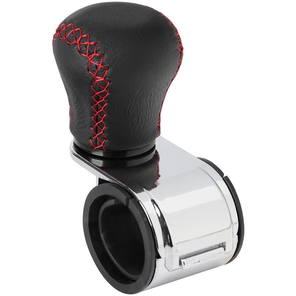 Revolve, Pomello Volante In Pelle Con Cuciture Rosse, Staffa Cromata - Foto 1