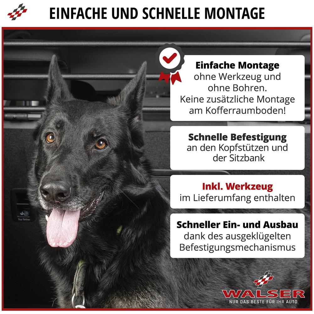 Dog Guard, Protezione Per Cani Con Rete In Nylon, Protezione Per Auto Nera, Dimensione 5 - 990x200mm - Foto 2