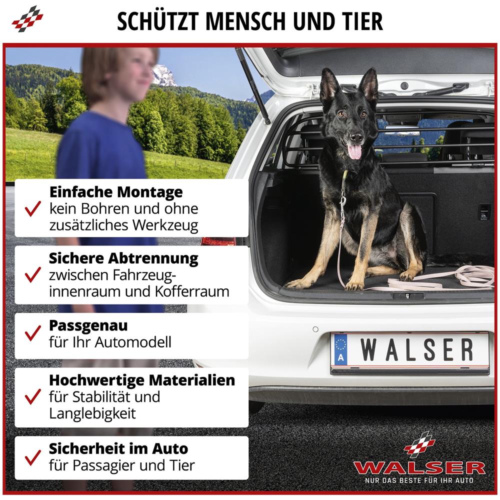 Dog Guard, Protezione Per Cani Con Rete In Nylon, Protezione Per Auto Nera, Dimensione 5 - 990x200mm - Foto 6