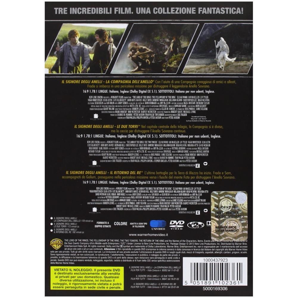 Il Singore degli Anelli - 3 Grandi Film (3 Dvd)  - Foto 2
